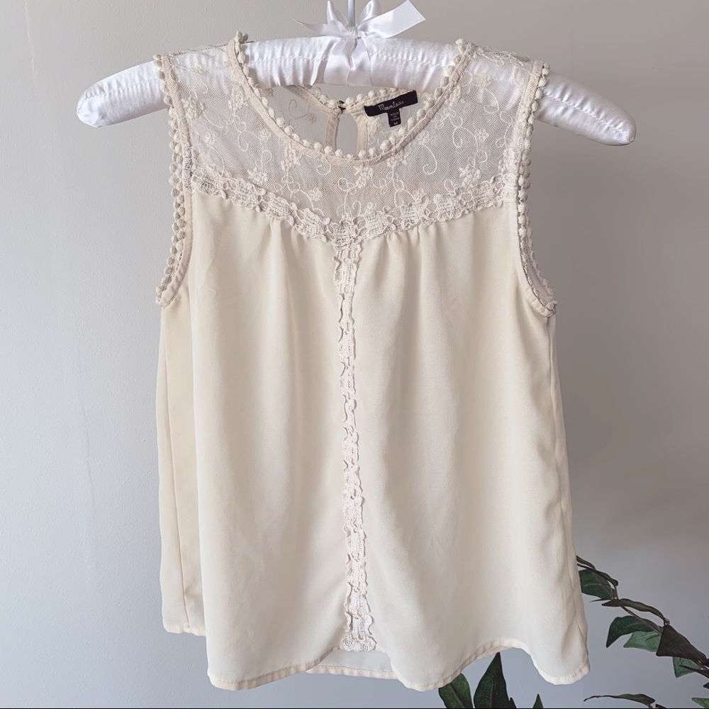 Cute Detail Sheer Tank